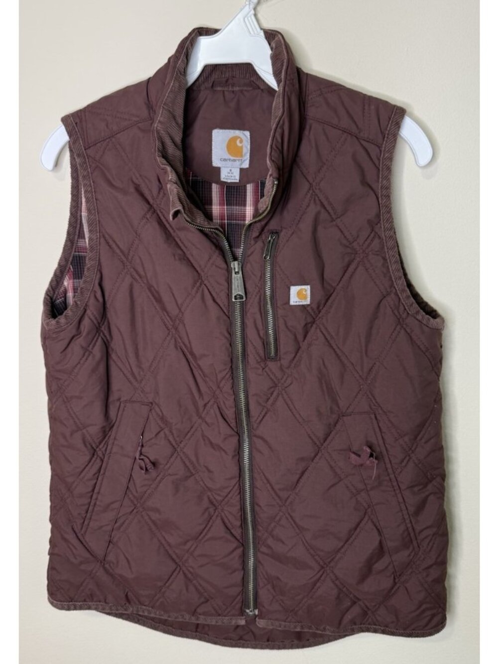 Carhartt Vest Jacket Quilted Lined Spell Out Patch